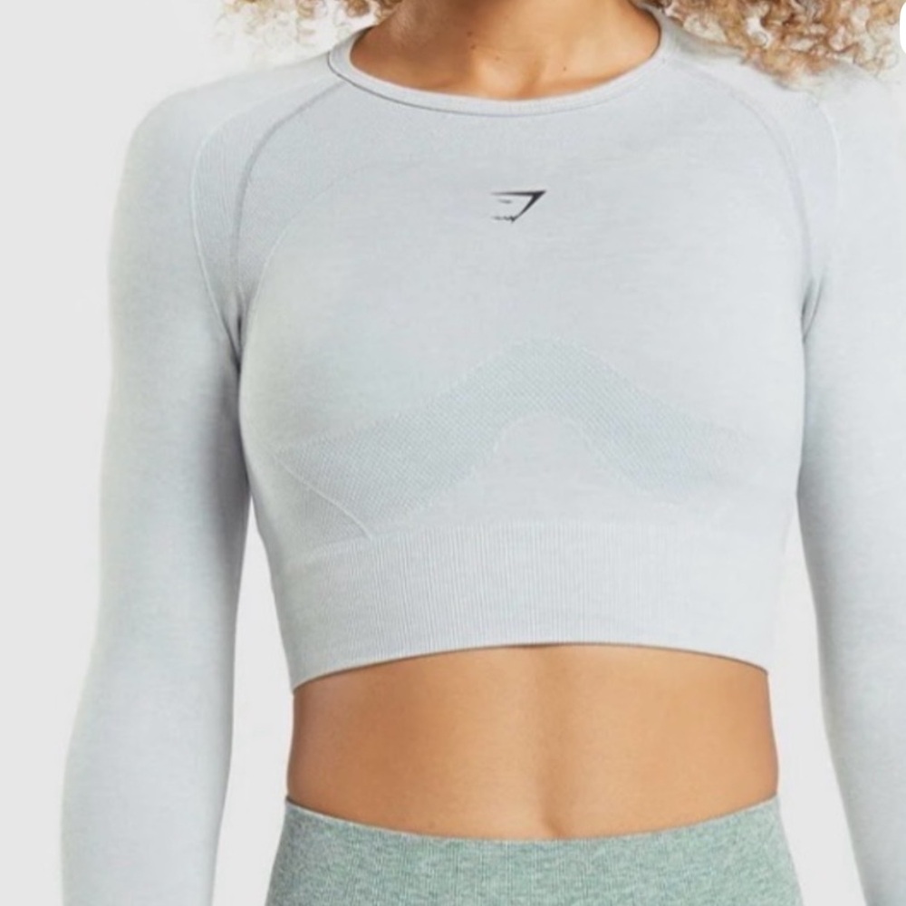 Gymshark Heather Gray Long Sleeve Top